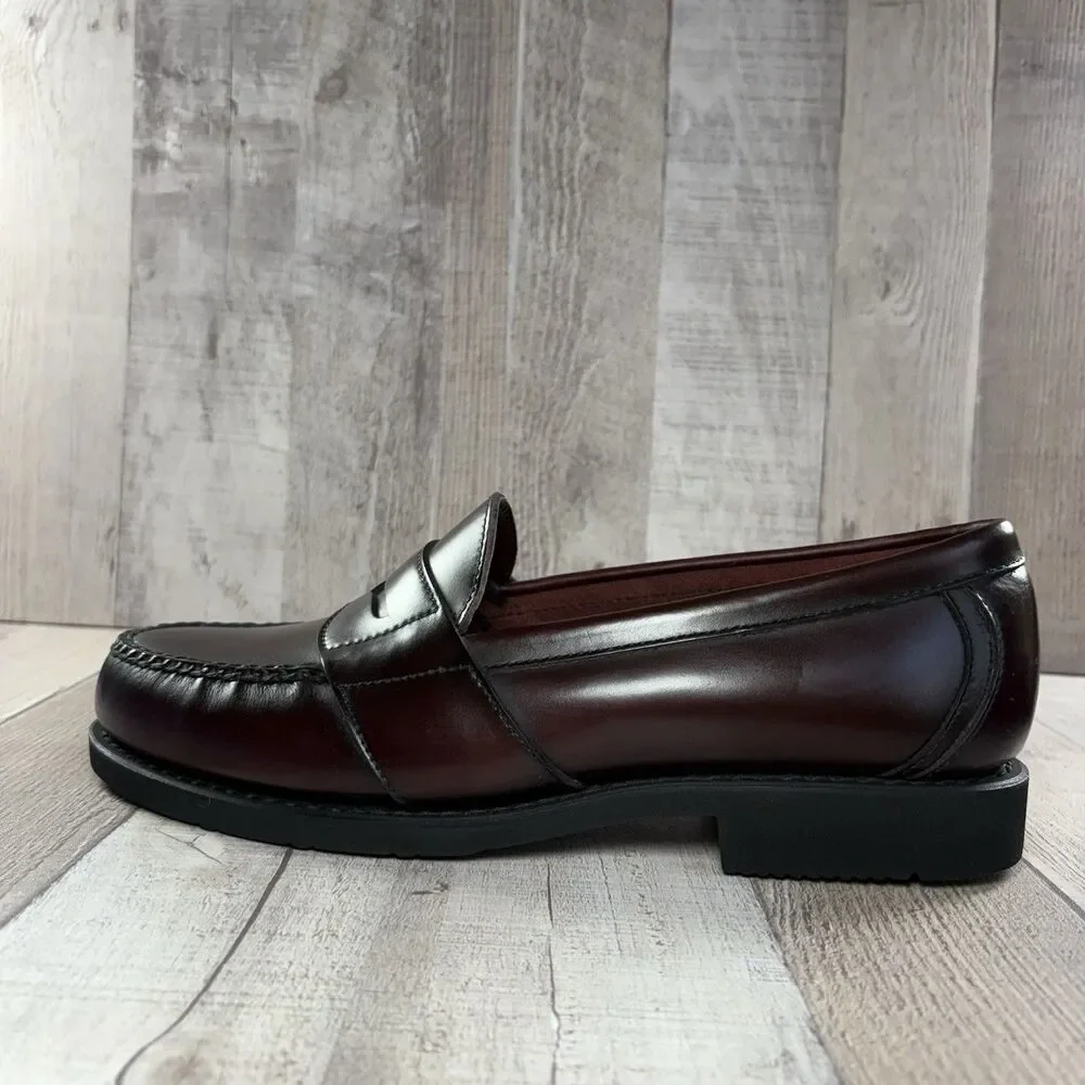 Rockport Classic Penny Loafer Men's Size 10 Slip On Dress Shoes Leather Burgundy